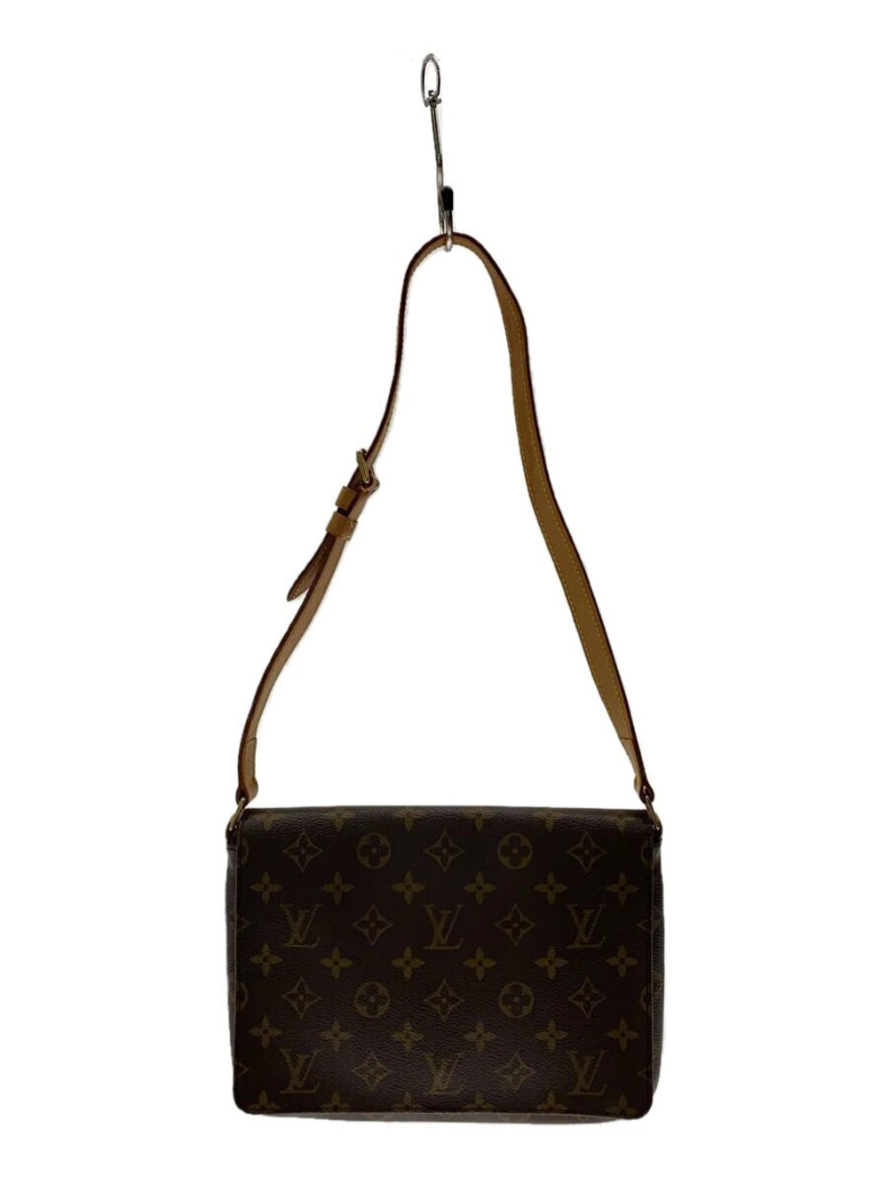 Louis Vuitton Musette Tango Monogram Canvas Long Shoulder Bag Brown Strap has